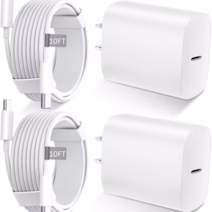 Phone Chargers iPhone Fast Charging,10 Ft Long USB C to USB C Cable Fast Charging Cord Type C Charger USBC Fast Charger Block for iPhone 17/Pro/Pro Max/17 Air/16/16 Pro/16 ProMax/15/Pro/ProMax,White