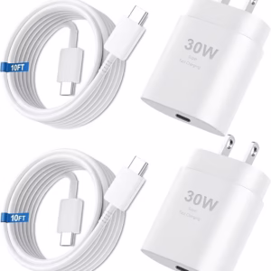 iPhone 16 15 17 Pro Max Charger 30W Type C Chargers USB C Fast Charger Block iPhone 16 Chargers Fast Charging with 10FT C Charging Cable for iPhone 17/17 Pro Max/16/16 Pro Max/15/15 Pro/iPad/Samsung