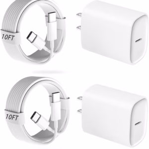 iPhone 17 16 15 Pro Charger Fast Charging, 20W USB C Fast Charger Block with 10ft Long Type C Chargers Fast Charging Cable Cord for iPhone 17/17 Pro/17 Pro Max/Air/16 Pro Max/16 Pro/15 Pro Max/Pro,S24