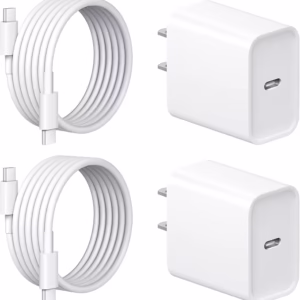 iPhone 17 16 15 Charger Fast Charging 2+2Pack 20W USB C Wall Charger with 6FT Fast Charging Cable Compatible with iPhone 17/17 Air/17 Pro/17 Pro Max/iPhone 16/15 Series, iPad Pro/AirPods