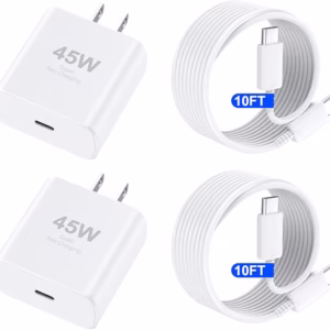 iPhone 17 16 Pro Max Charger Fast Charging, 45W USB C iPhone 17/16 Super Fast Charger Block with 10ft Long Type C Charging Cable Cord for iPhone 17 Pro Max/17 Pro/Air/17/16/16Pro/16ProMax/Plus/15/S25