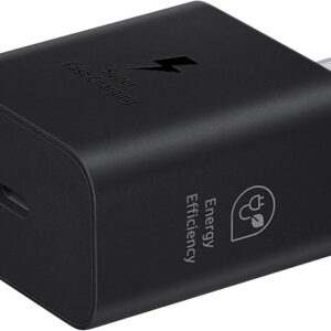 Samsung 25W Wall Charger Power Adapter, Cable Not Included, Super Fast Charging, Compact Design, Energy Efficient, Compatible with Galaxy and USB Type C Devices, Black